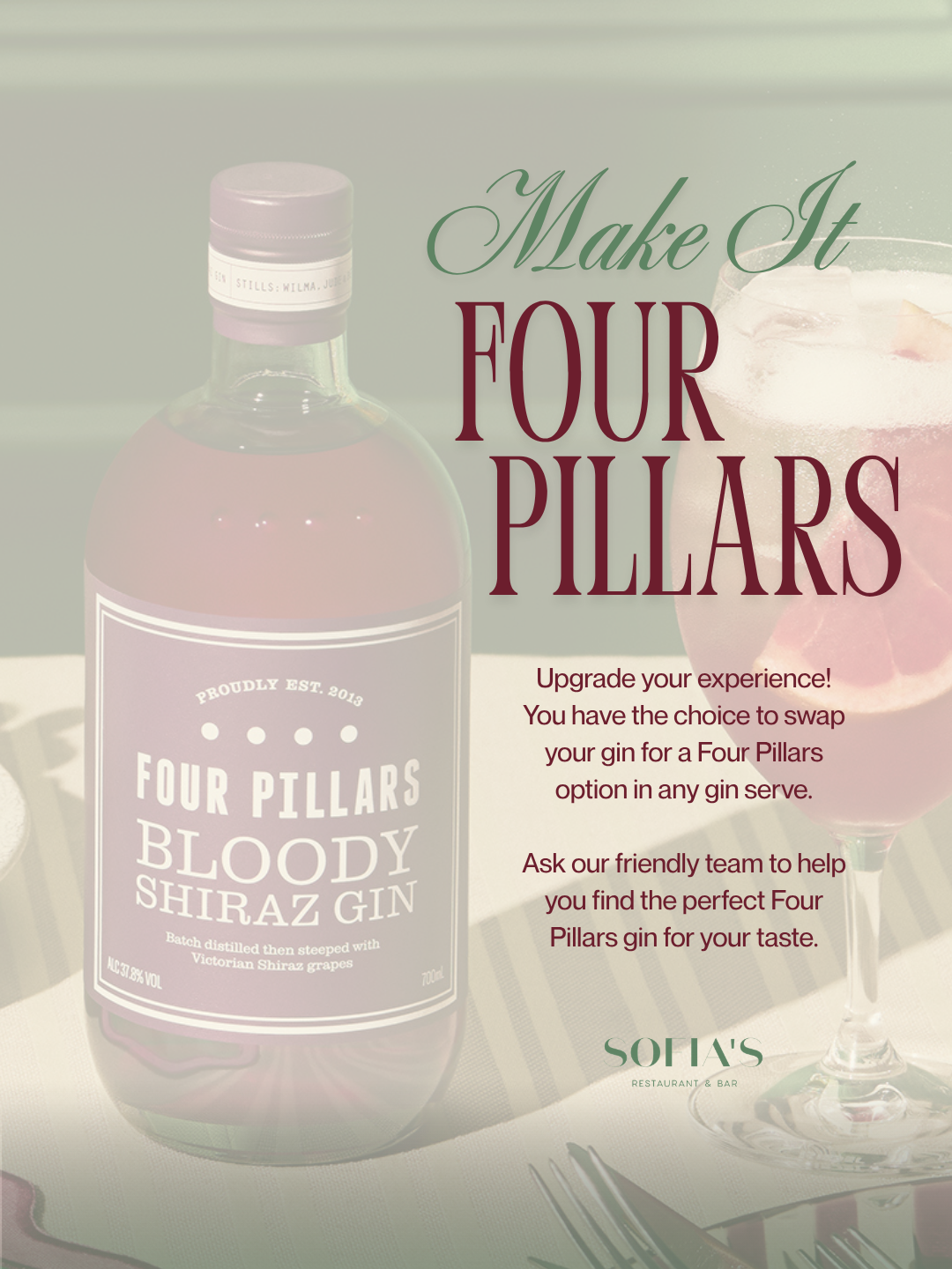 Sunday Four Pillars Sofias Broadbeach